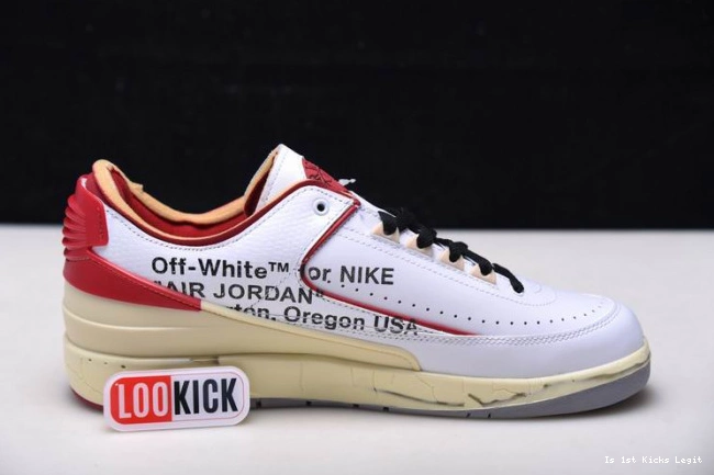 Off-White Low White Red Jordan Retro 2 DJ4375-106 SP 0805